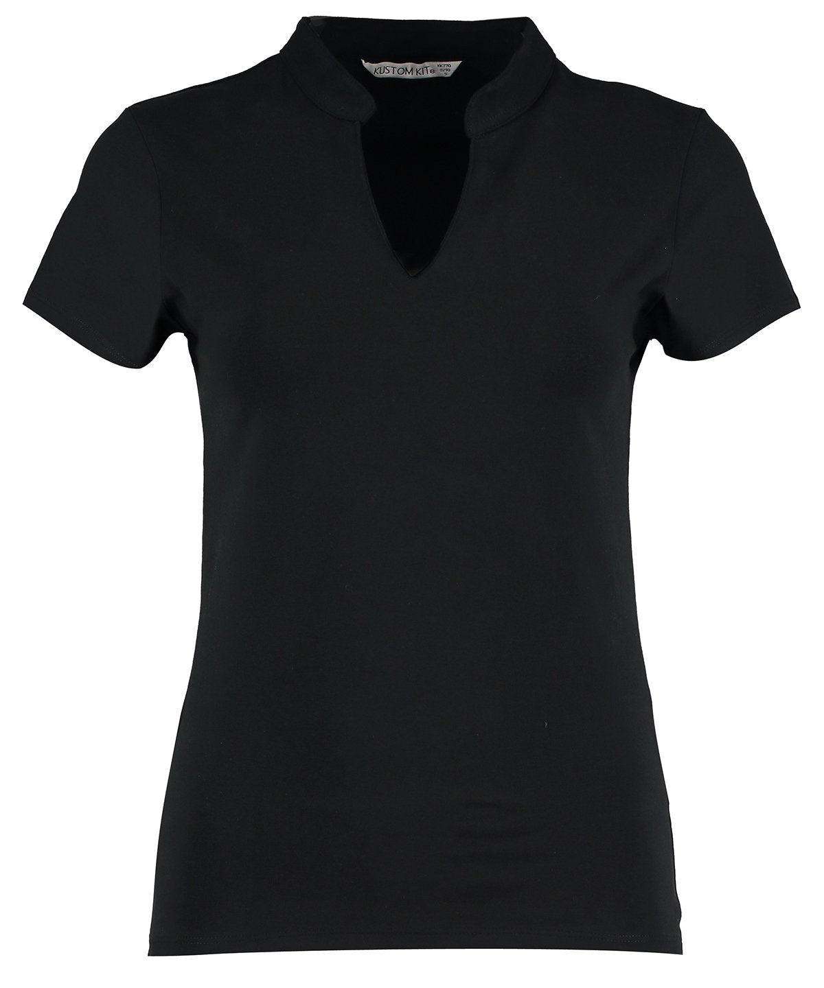 Custom mandarin collar V neck top